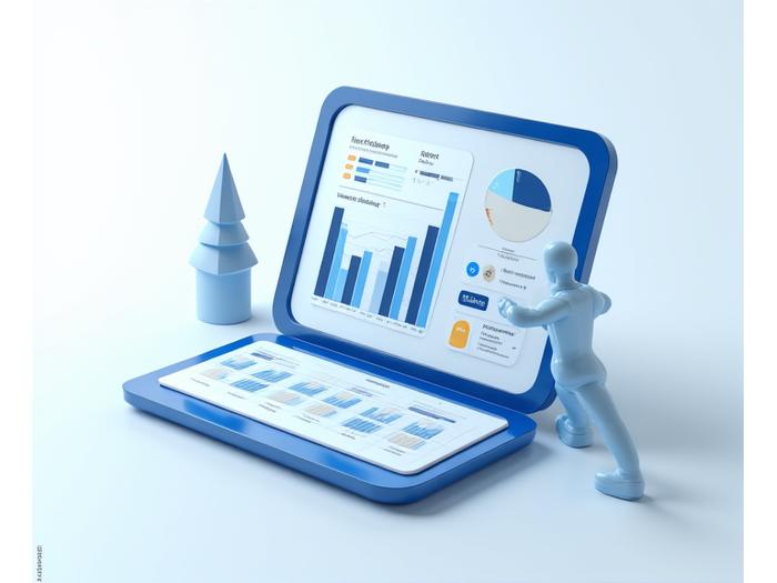 Tableau de bord financier interactif affichant les métriques de performance et de liquidité des fonds evergreen, avec des graphiques clairs montrant la surperformance et la faible volatilité par rapport aux indices de référence.