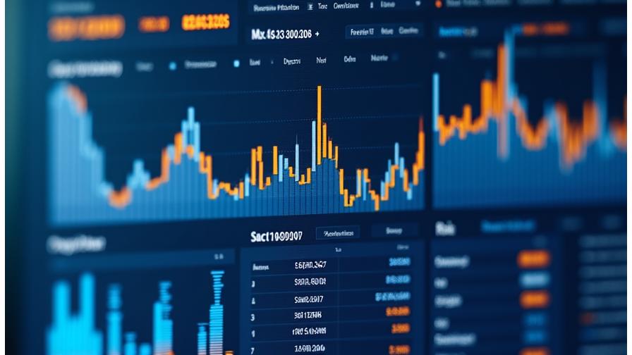Tableau de bord financier interactif avec des graphiques de performance et des indicateurs clés, illustrant la transparence d'Advisantix Investissements.