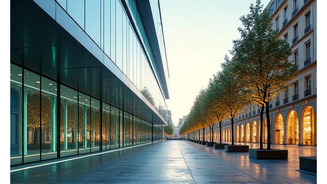 Paysage urbain high-tech de la Silicon Valley et de Paris