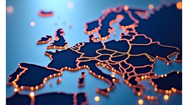 Diagramme stylisé montrant le flux sécurisé des données au sein de l'UE